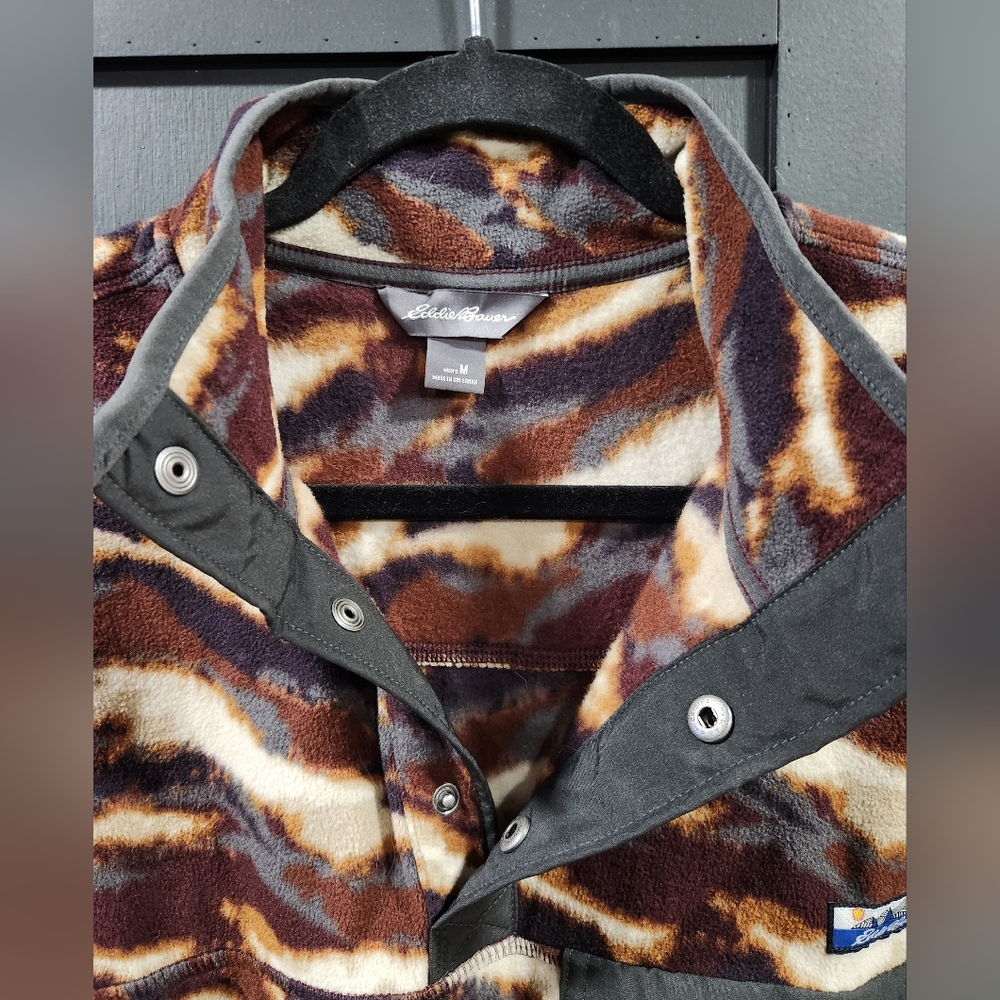 Eddie Bauer Fleece Patterned Pullover - image 4